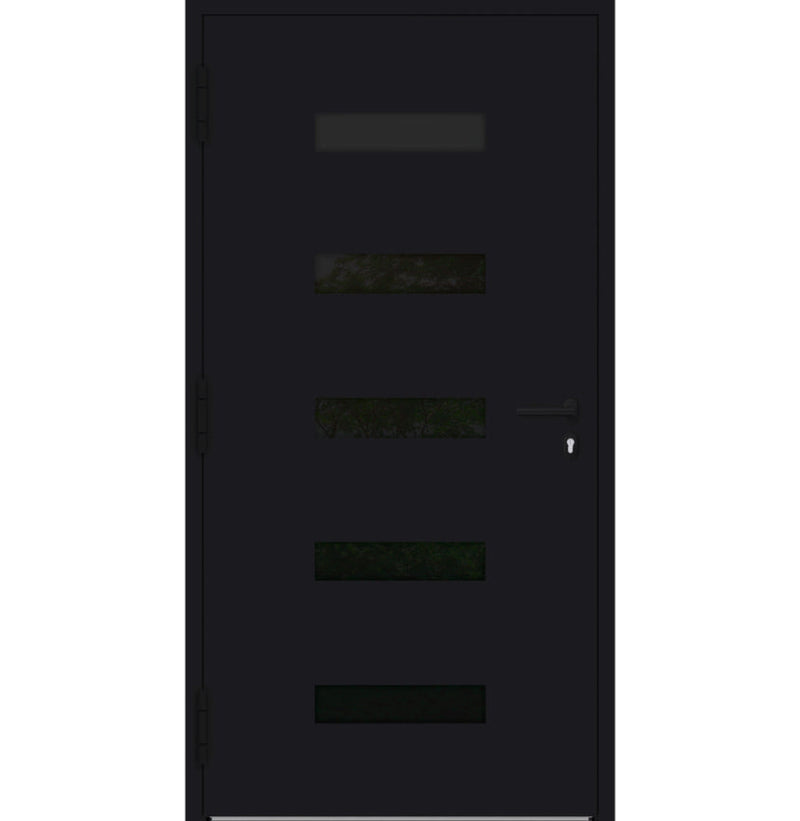 Turenwerke P90 Design 31 Aluminium Door - Black RAL9005 - Blackline