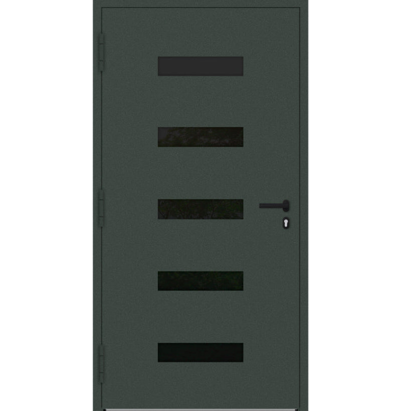 Turenwerke P90 Design 31 Aluminium Door - Fir Green RAL6009 - Blackline