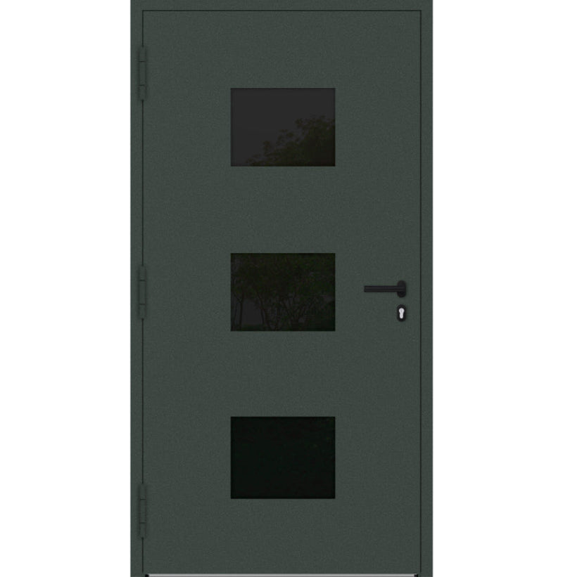 Turenwerke P90 Design 310 Aluminium Door - Fir Green RAL6009 - Blackline