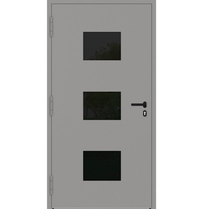 Turenwerke P90 Design 310 Aluminium Door - Grey RAL9007 - Blackline