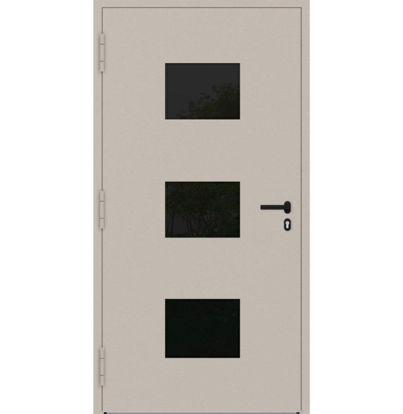 Turenwerke P90 Design 310 Aluminium Door - Ivory RAL1015 - Blackline