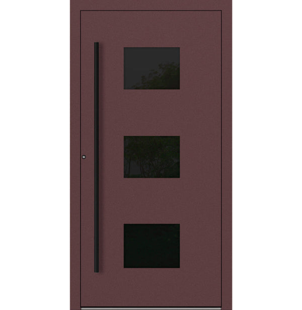 Turenwerke P90 Design 310 Aluminium Door - Rotbraun RAL3005 - Blackline