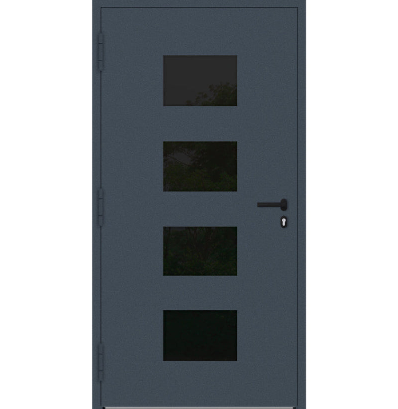 Turenwerke P90 Design 311 Aluminium Door - Dark Blue RAL5003 - Blackline