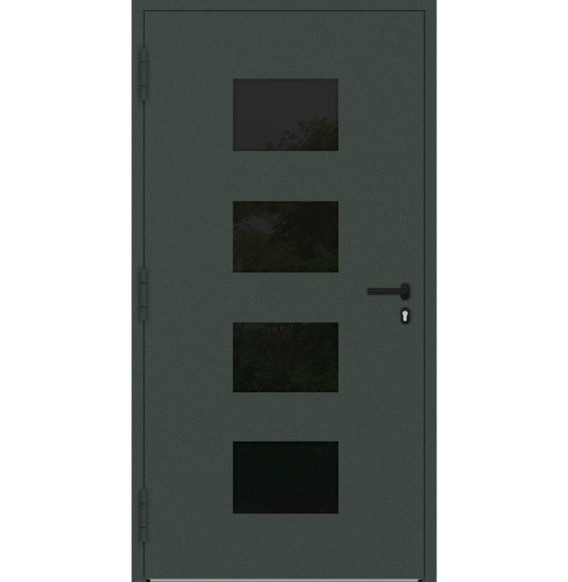 Turenwerke P90 Design 311 Aluminium Door - Fir Green RAL6009 - Blackline