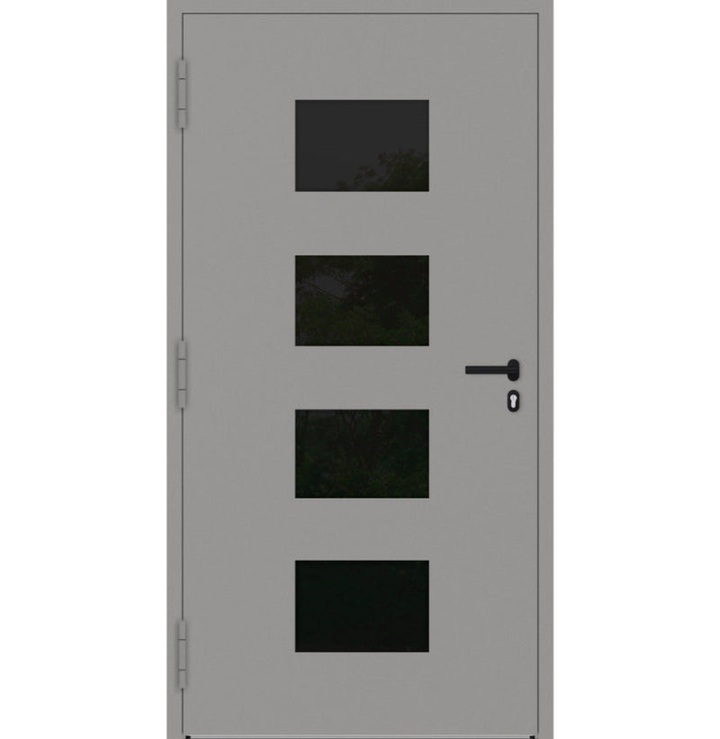 Turenwerke P90 Design 311 Aluminium Door - Grey RAL9007 - Blackline