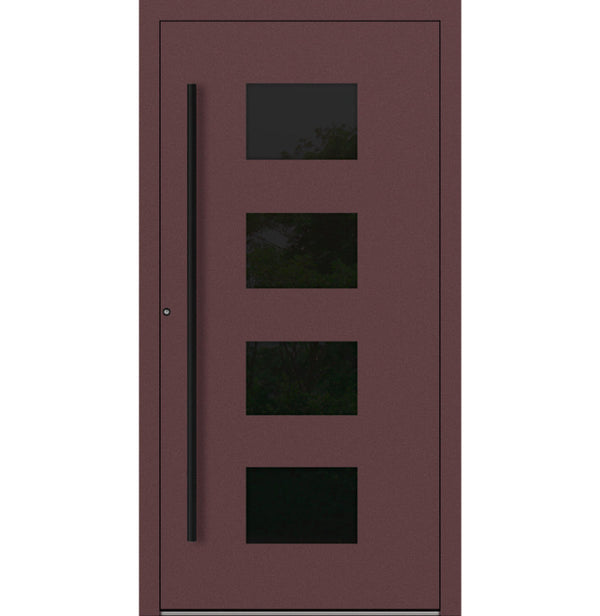 Turenwerke P90 Design 311 Aluminium Door - Rotbraun RAL3005 - Blackline