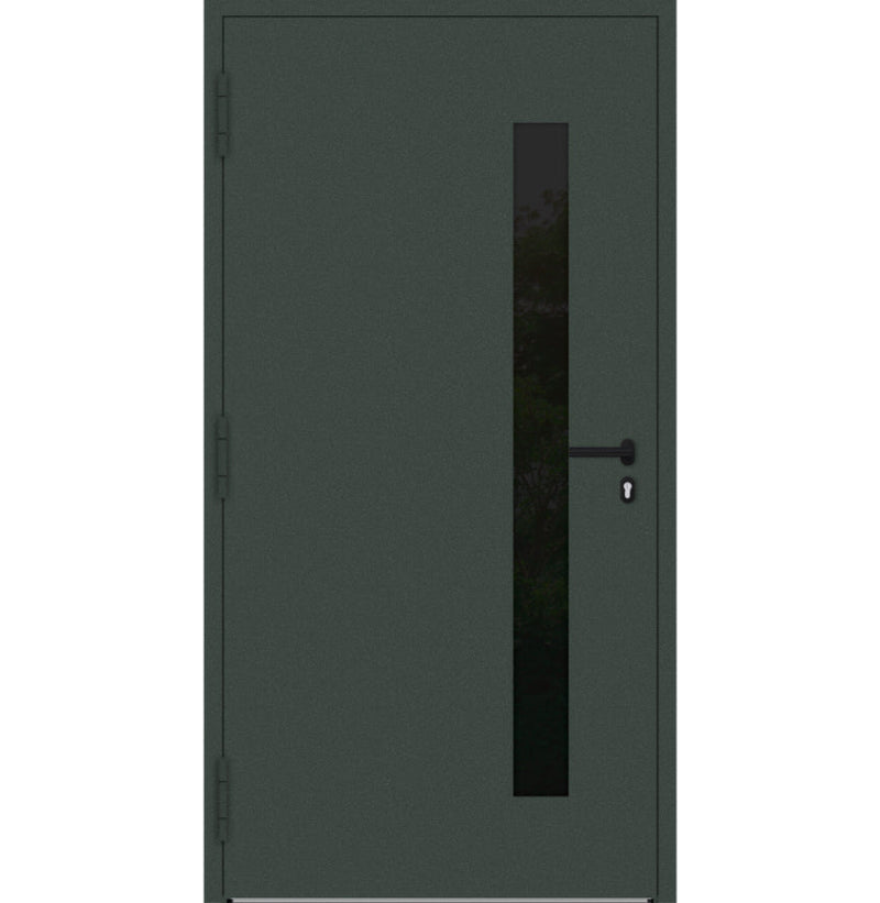 Turenwerke P90 Design 34 Aluminium Door - Fir Green RAL6009 - Blackline