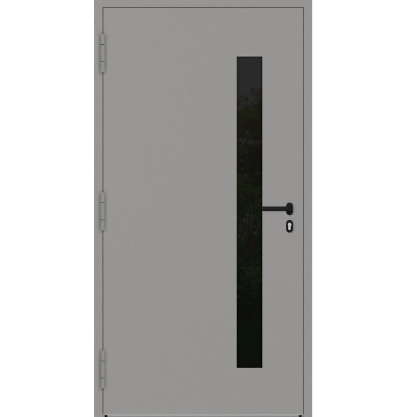 Turenwerke P90 Design 34 Aluminium Door - Grey RAL9007 - Blackline