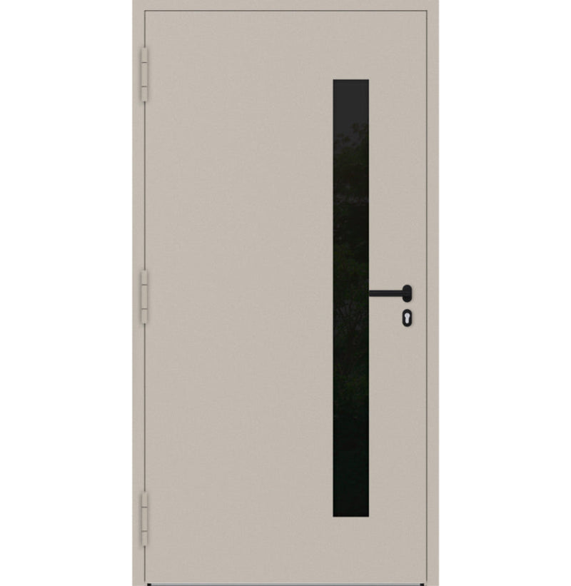 Turenwerke P90 Design 34 Aluminium Door - Ivory RAL1015 - Blackline