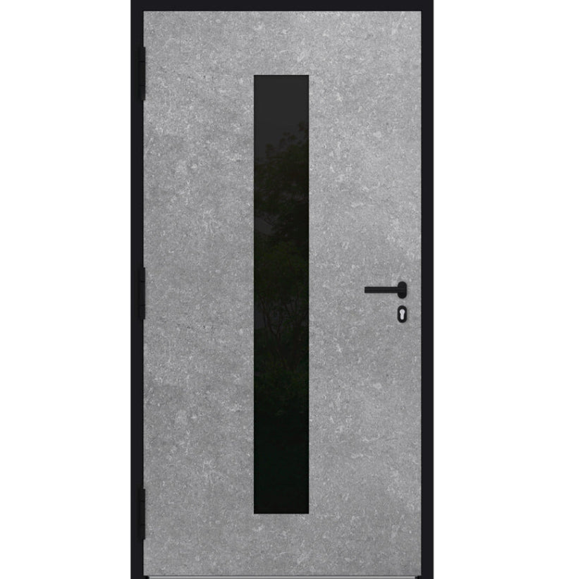 Turenwerke P90 Design 35 Aluminium Door - Bright Concrete - Blackline