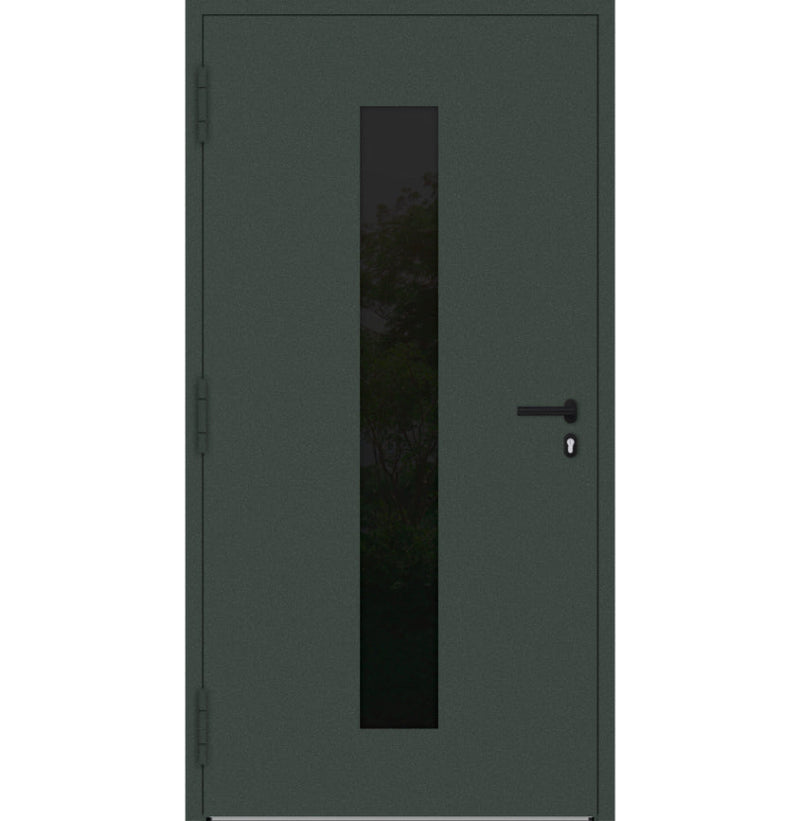 Turenwerke P90 Design 35 Aluminium Door - Fir Green RAL6009 - Blackline