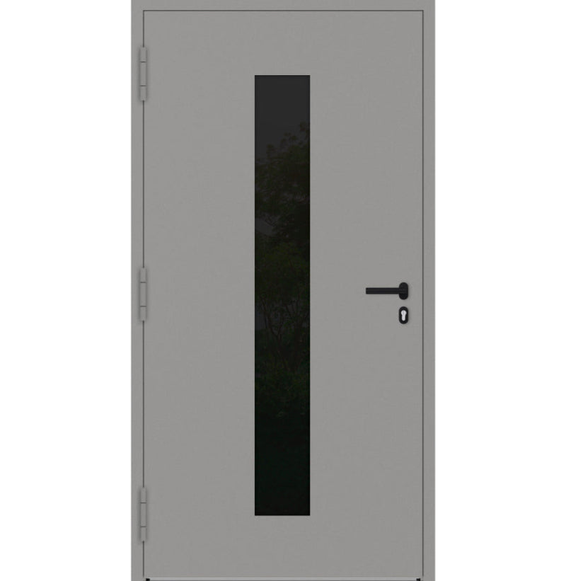 Turenwerke P90 Design 35 Aluminium Door - Grey RAL9007 - Blackline