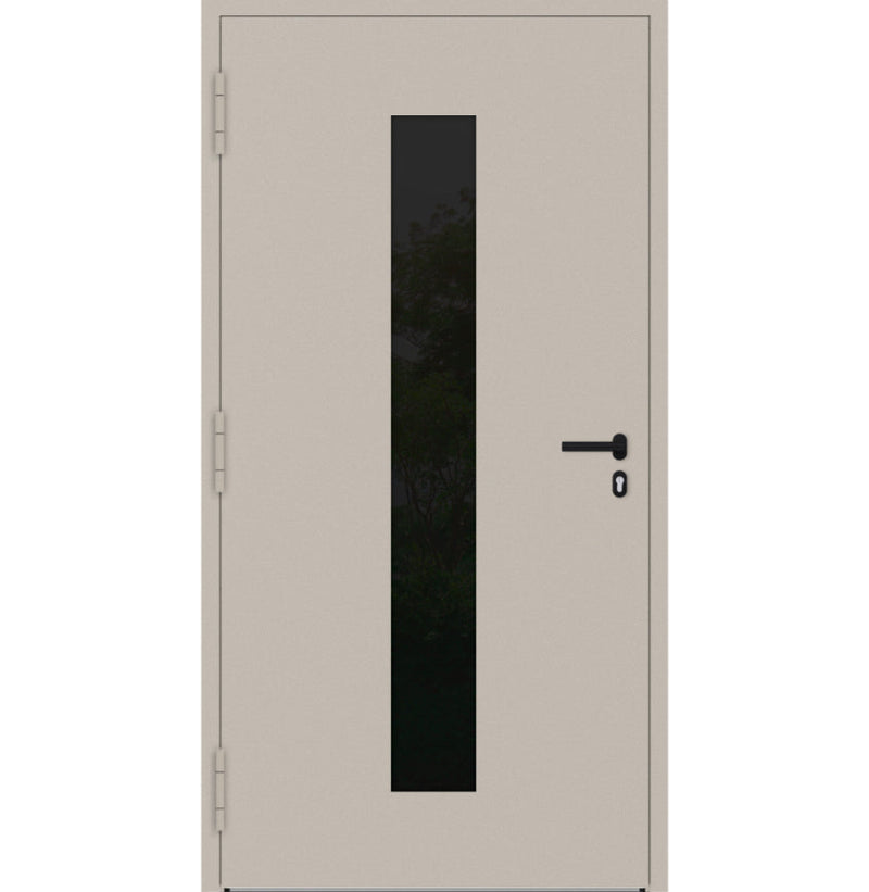 Turenwerke P90 Design 35 Aluminium Door - Ivory RAL1015 - Blackline