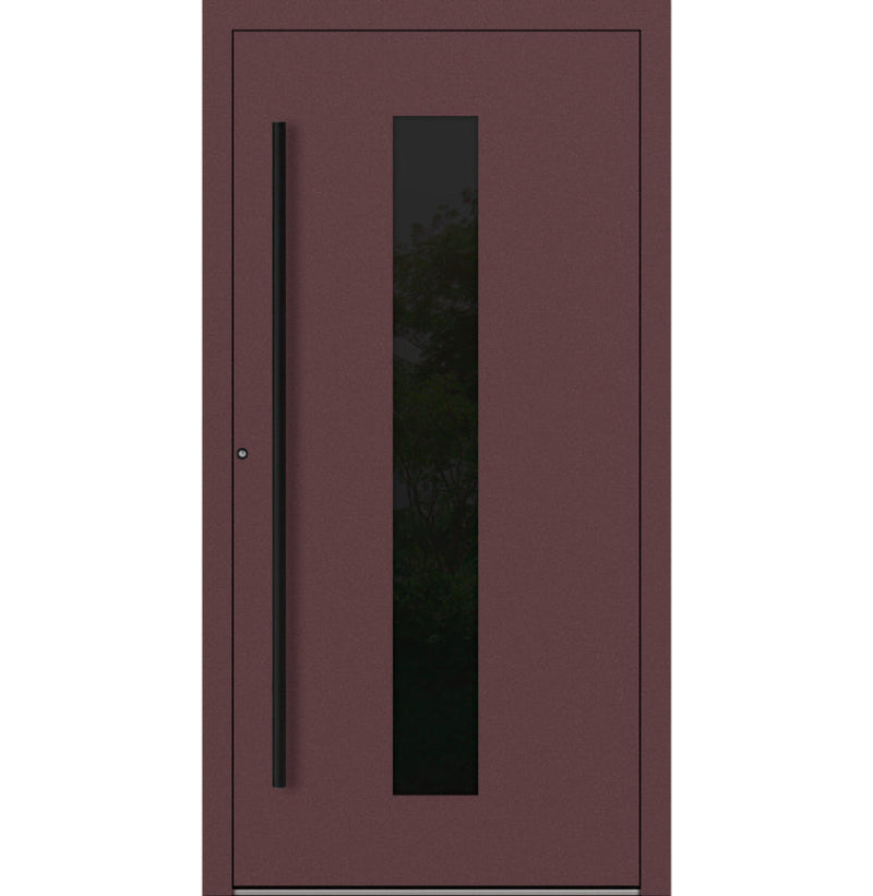 Turenwerke P90 Design 35 Aluminium Door - Rotbraun RAL3005 - Blackline