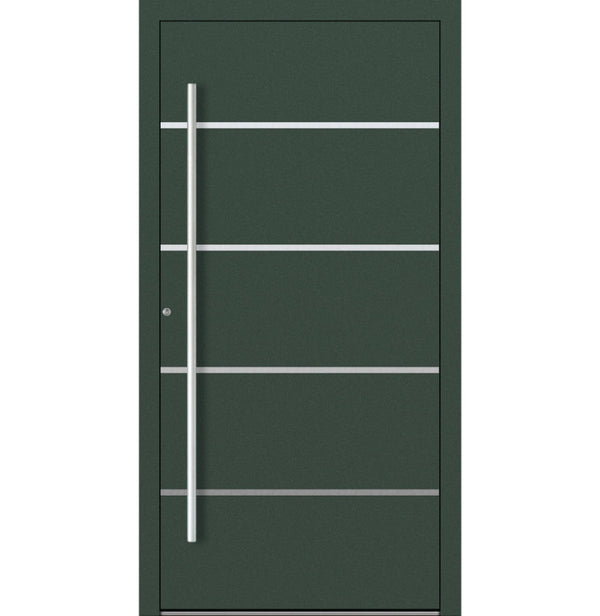 Turenwerke SL75 Design 02 Aluminium Door - Green RAL6009