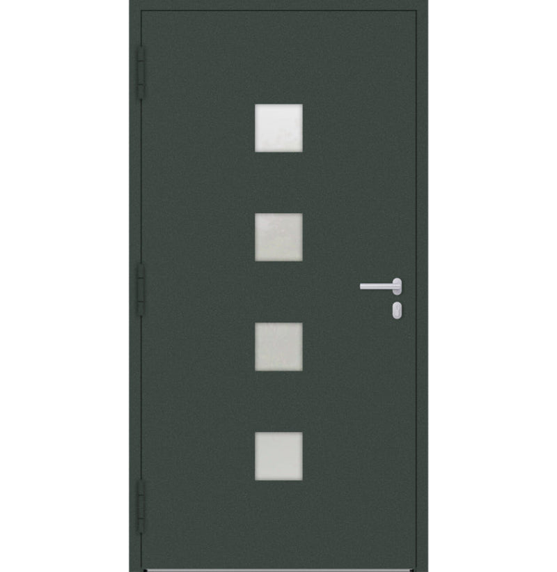 Turenwerke SL75 Design 03 Aluminium Door - Green RAL6009