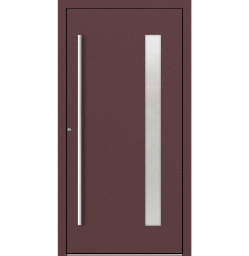 Turenwerke SL75 Design 04 Aluminium Door - Red RAL3005