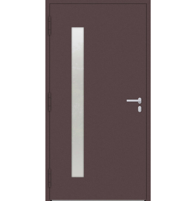 Turenwerke SL75 Design 04 Aluminium Door - Red RAL3005