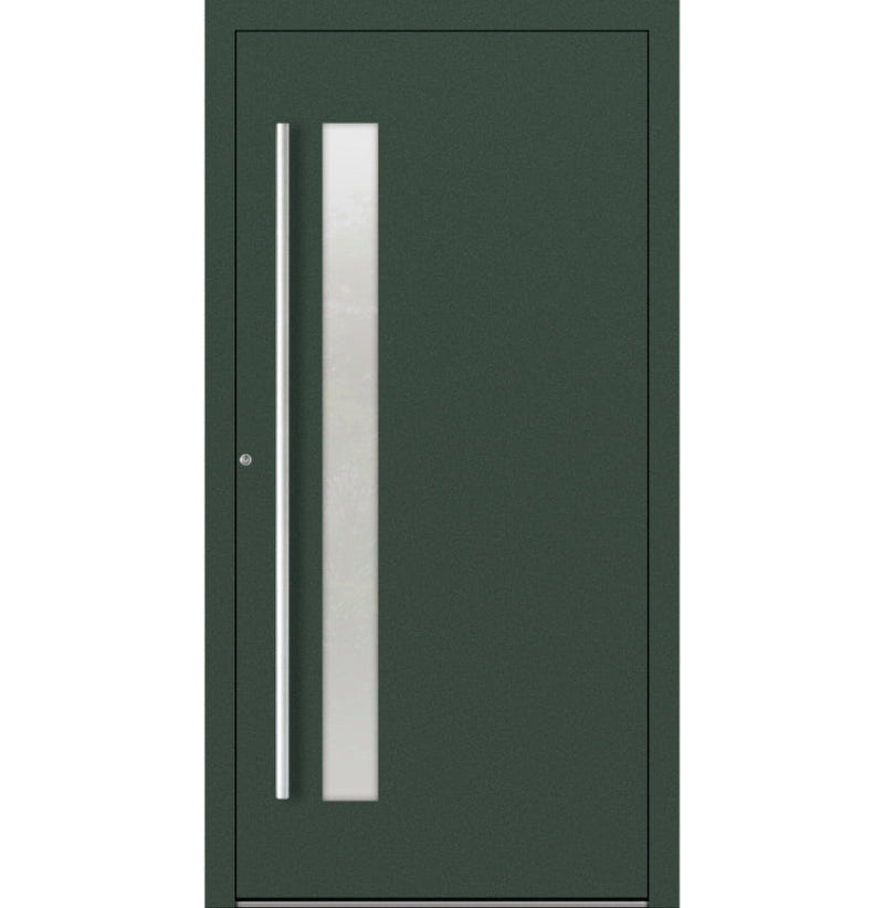 Turenwerke SL75 Design 14 Aluminium Door - Green RAL6009