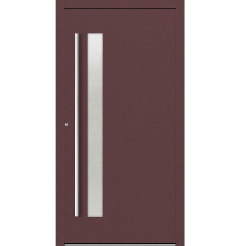 Turenwerke SL75 Design 14 Aluminium Door - Red RAL3005