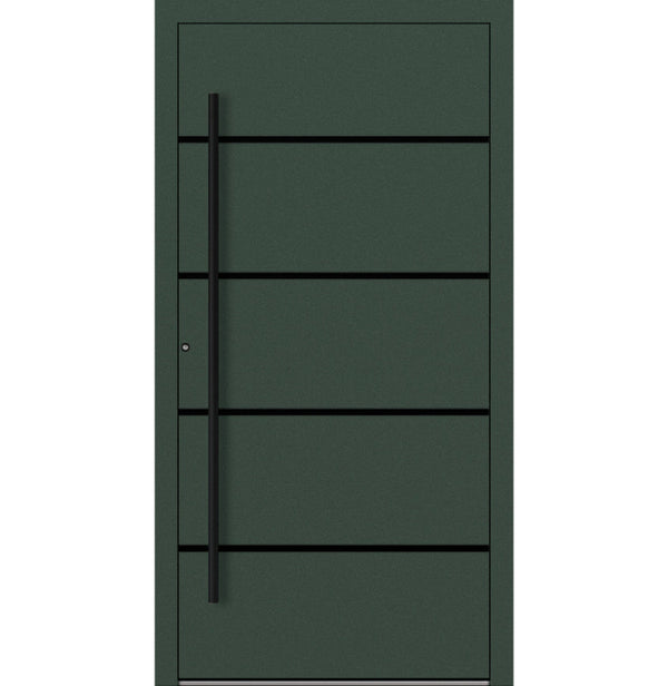 Turenwerke SL75 Design 22 Aluminium Door - Green RAL6009 - Blackline