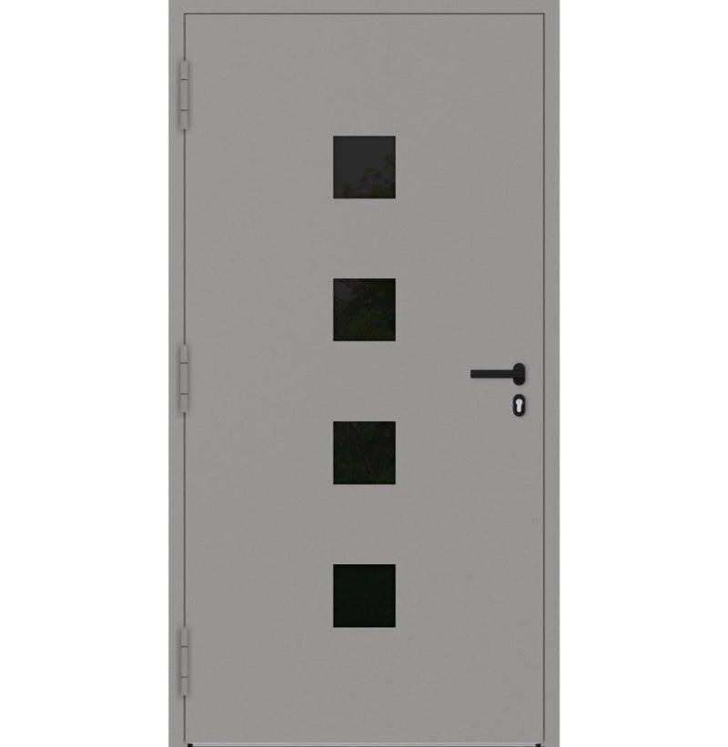 Turenwerke SL75 Design 23 Aluminium Door - Grey RAL9007 - Blackline