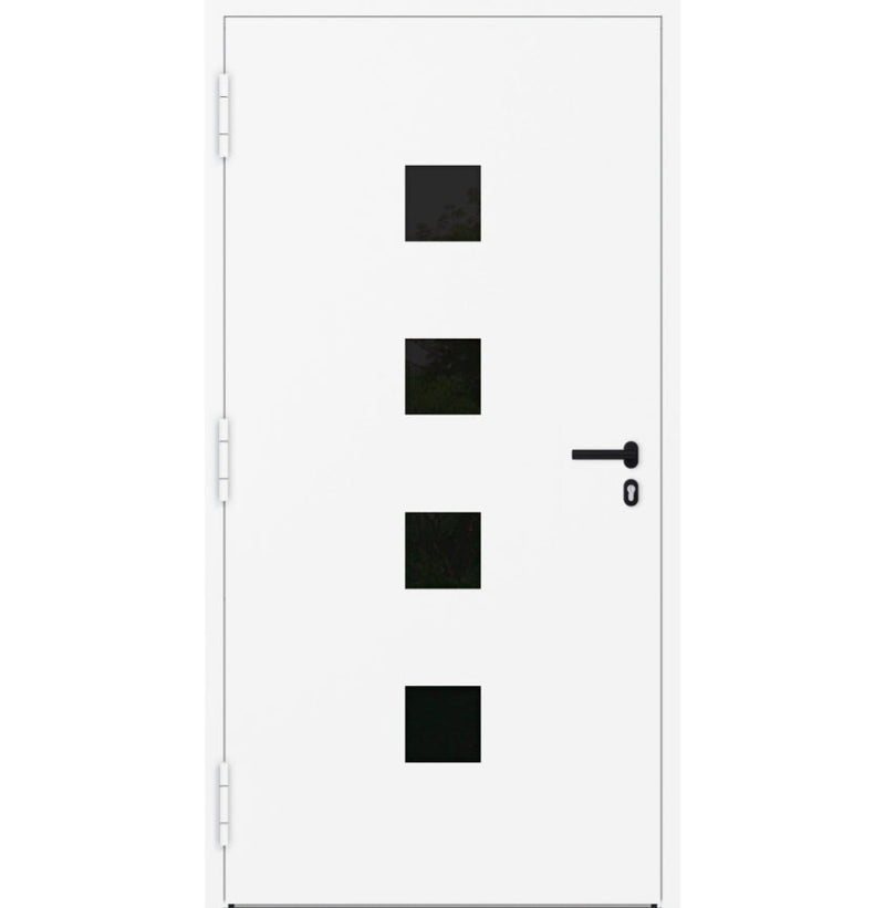 Turenwerke SL75 Design 23 Aluminium Door - White RAL9016 - Blackline