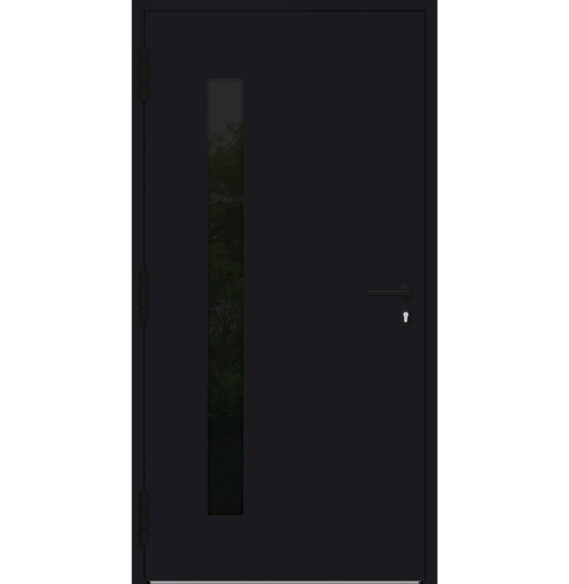 Turenwerke SL75 Design 24 Aluminium Door - Black RAL9005 - Blackline