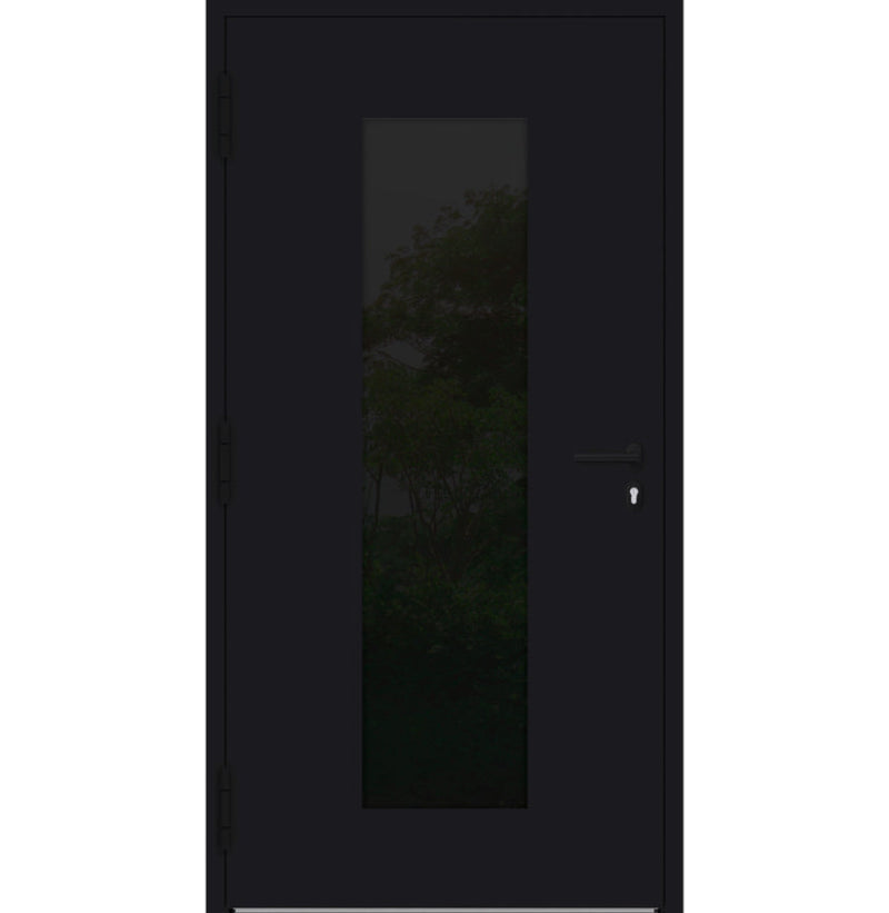 Turenwerke SL75 Design 28 Aluminium Door - Black RAL9005 - Blackline