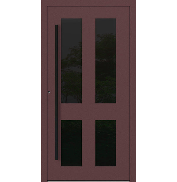 Turenwerke SL75 Design 29 Aluminium Door - Red RAL3005 - Blackline