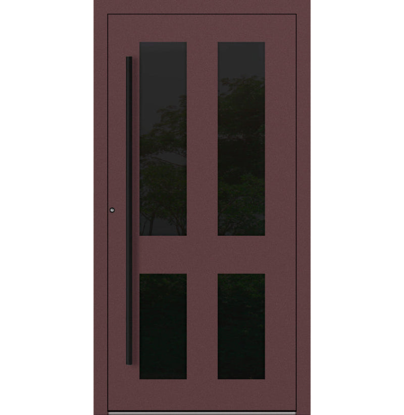 Turenwerke SL75 Design 29 Aluminium Door - Red RAL3005 - Blackline