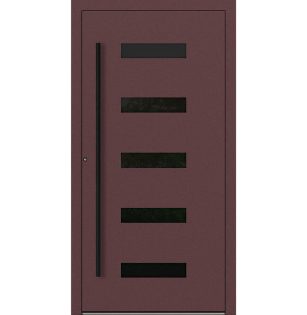 Turenwerke SL75 Design 31 Aluminium Door - Rotbraun RAL3005 - Blackline