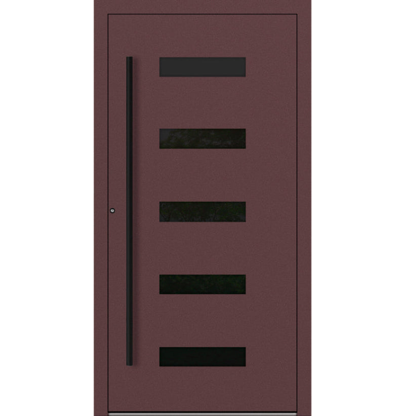 Turenwerke SL75 Design 31 Aluminium Door - Rotbraun RAL3005 - Blackline