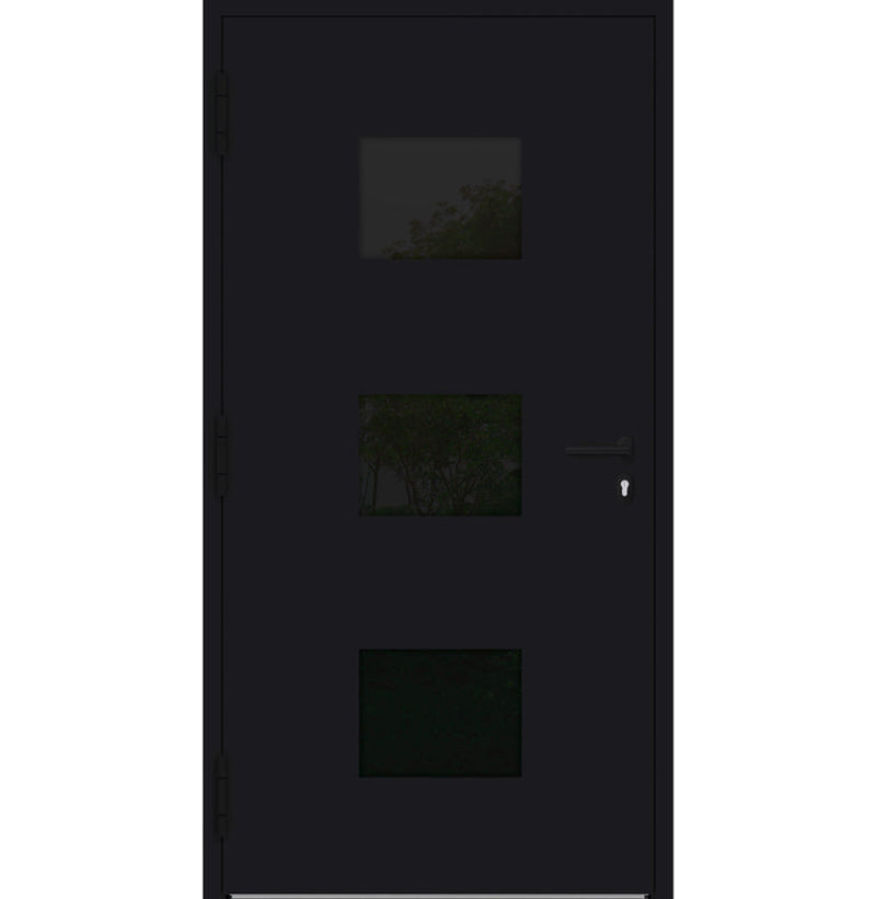 Turenwerke SL75 Design 310 Aluminium Door - Black RAL9005 - Blackline