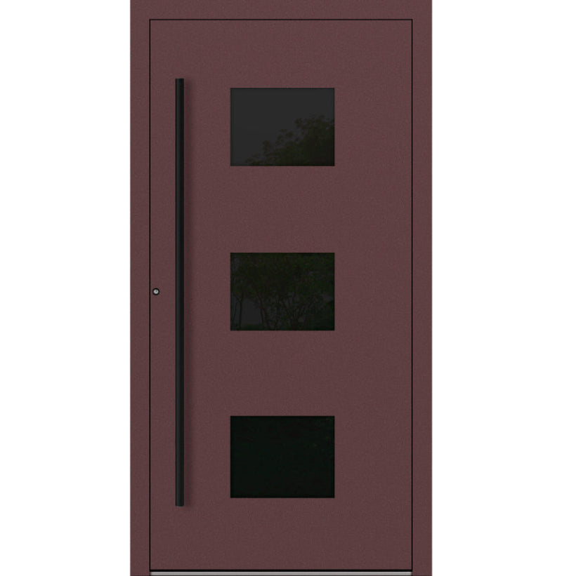 Turenwerke SL75 Design 310 Aluminium Door - Red RAL3005 - Blackline