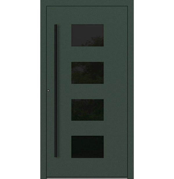 Turenwerke SL75 Design 311 Aluminium Door - Green RAL6009 - Blackline